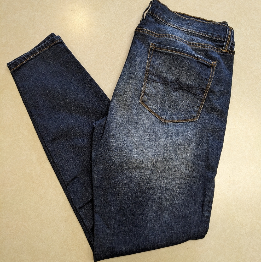 Mudd Blue Skinny Jeans with Vintage Fading